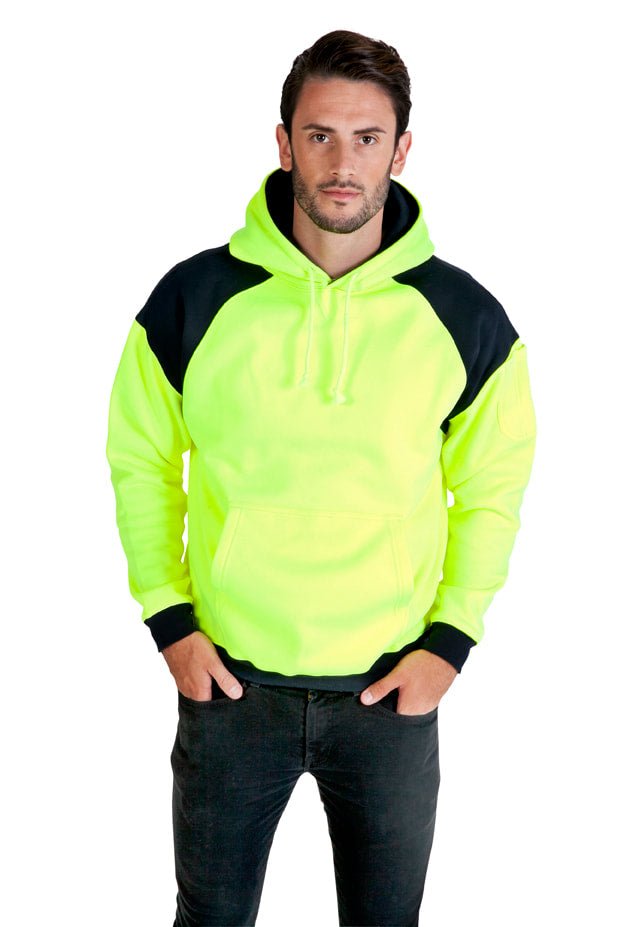 RAMO Men Shoulder Contrast Panel Hoodie F303HPW - WEARhouse