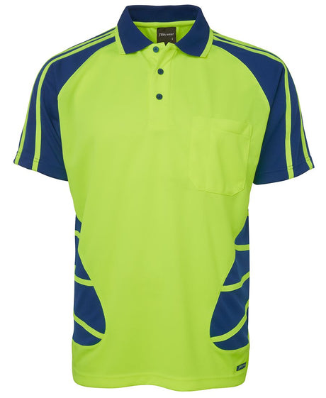 JB's Wear Hi Vis S/S Spider Polo 6HSP