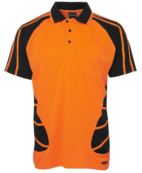 JB's Wear Hi Vis S/S Spider Polo 6HSP