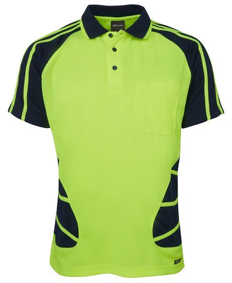 JB's Wear Hi Vis S/S Spider Polo 6HSP