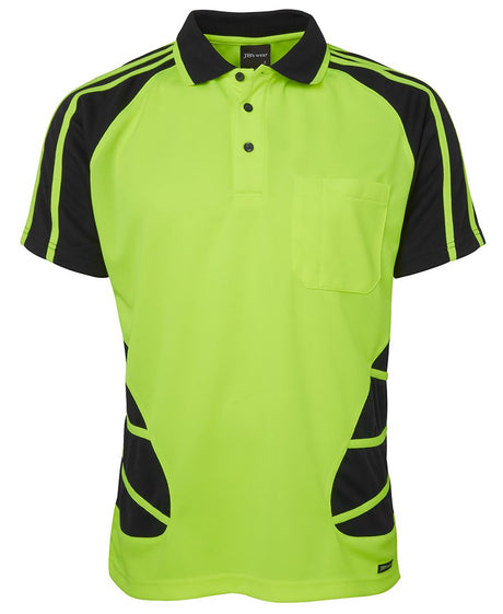 JB's Wear Hi Vis S/S Spider Polo 6HSP