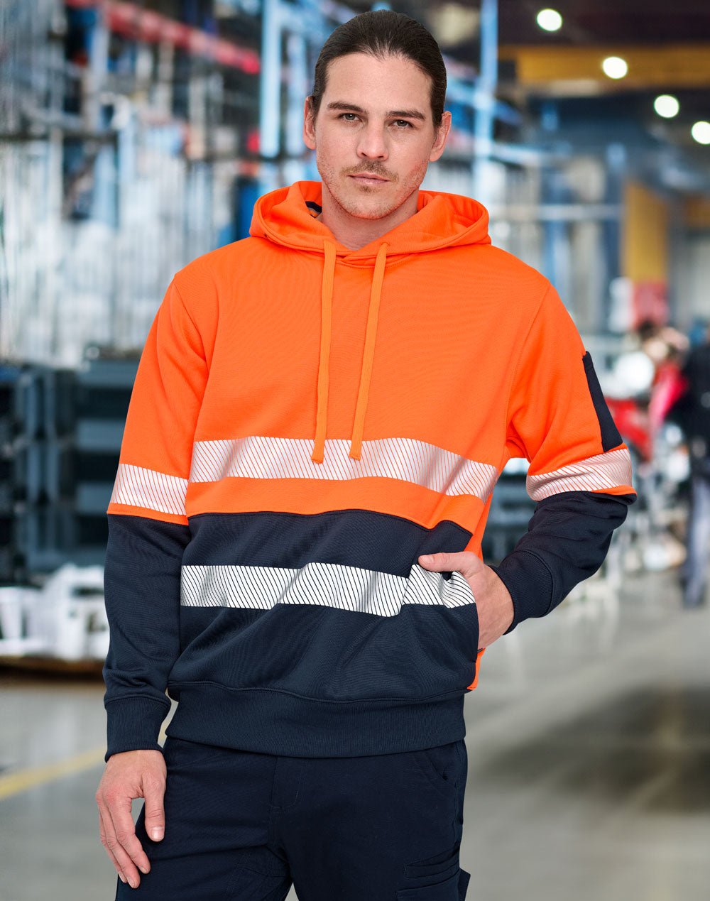 SW88 HI-VIS TWO TONE SAFETY HOODIES WITH SEGMENTED TAPES - WEARhouse