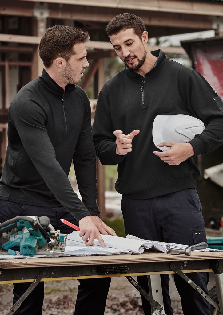 Syzmik Mens 1/4 Zip Brushed Fleece ZT366 - WEARhouse