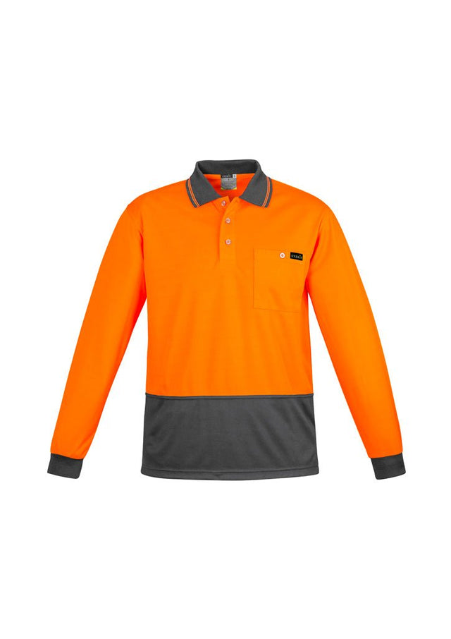 Syzmik Mens Comfort Back L/S Polo ZH410 - WEARhouse