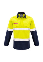 Syzmik Mens FR Closed Front Hooped Taped Spliced Shirt ZW133 - WEARhouse
