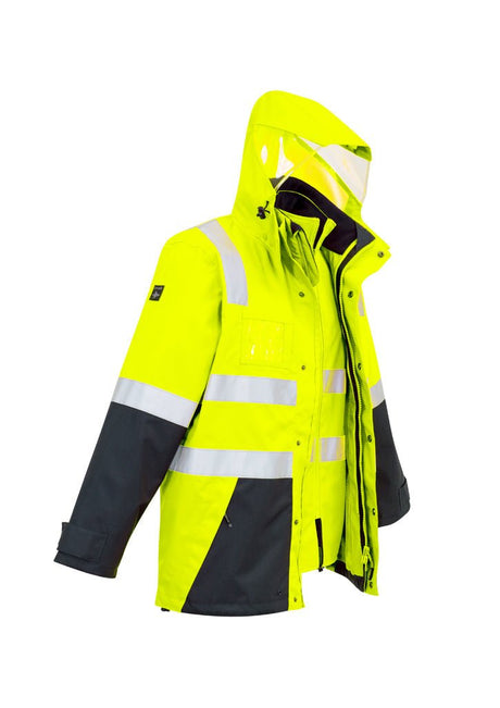 Syzmik Mens Hi Vis 4 in 1 Waterproof Jacket ZJ532 - WEARhouse