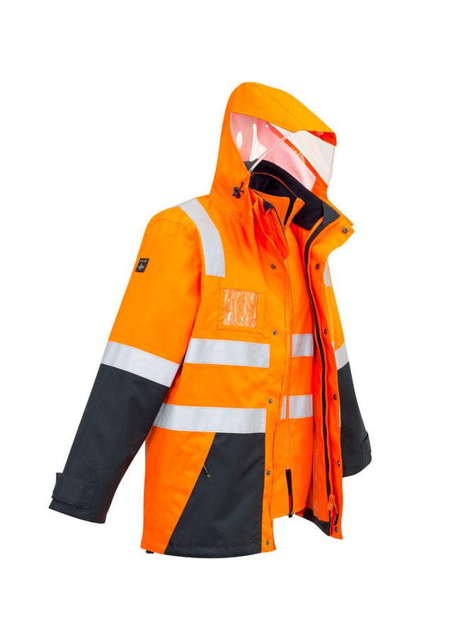 Syzmik Mens Hi Vis 4 in 1 Waterproof Jacket ZJ532 - WEARhouse