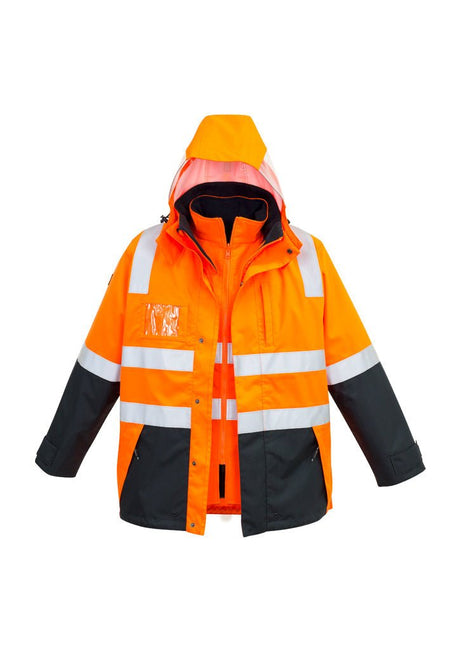 Syzmik Mens Hi Vis 4 in 1 Waterproof Jacket ZJ532 - WEARhouse