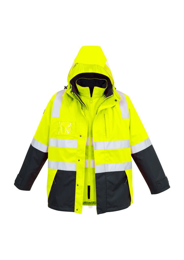 Syzmik Mens Hi Vis 4 in 1 Waterproof Jacket ZJ532 - WEARhouse