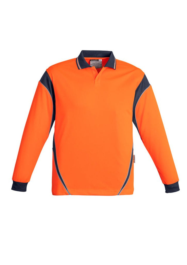 Syzmik Mens Hi Vis Aztec Polo - Long Sleeve ZH249 - WEARhouse