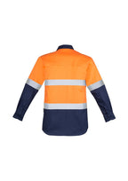 Syzmik Mens Hi Vis Closed Front L/S Shirt - Hoop Taped ZW550 - WEARhouse
