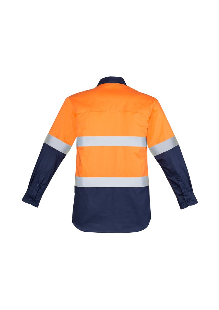 Syzmik Mens Hi Vis Closed Front L/S Shirt - Hoop Taped ZW550 - WEARhouse
