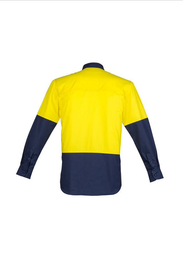 Syzmik Mens Hi Vis Closed Front L/S Shirt ZW560 - WEARhouse