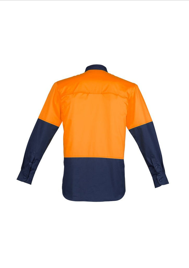 Syzmik Mens Hi Vis Closed Front L/S Shirt ZW560 - WEARhouse