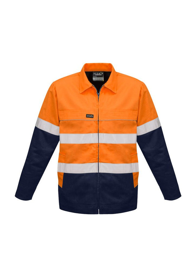 Syzmik Mens Hi Vis Cotton Drill Jacket ZJ590 - WEARhouse