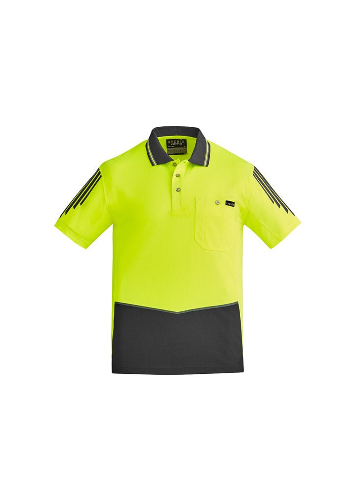 Syzmik Mens Hi Vis Flux Short sleeve Polo ZH315 - WEARhouse