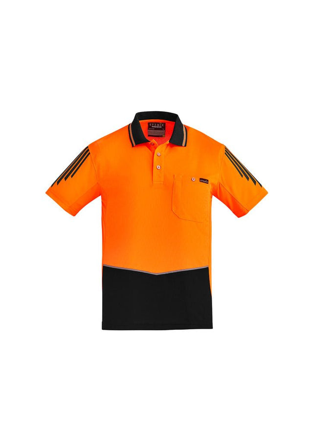 Syzmik Mens Hi Vis Flux Short sleeve Polo ZH315 - WEARhouse