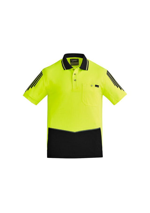 Syzmik Mens Hi Vis Flux Short sleeve Polo ZH315 - WEARhouse