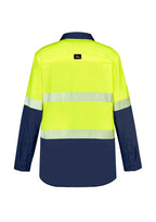 Syzmik Mens Hi Vis Outdoor Segmented Tape L/S Shirt ZW470 - WEARhouse
