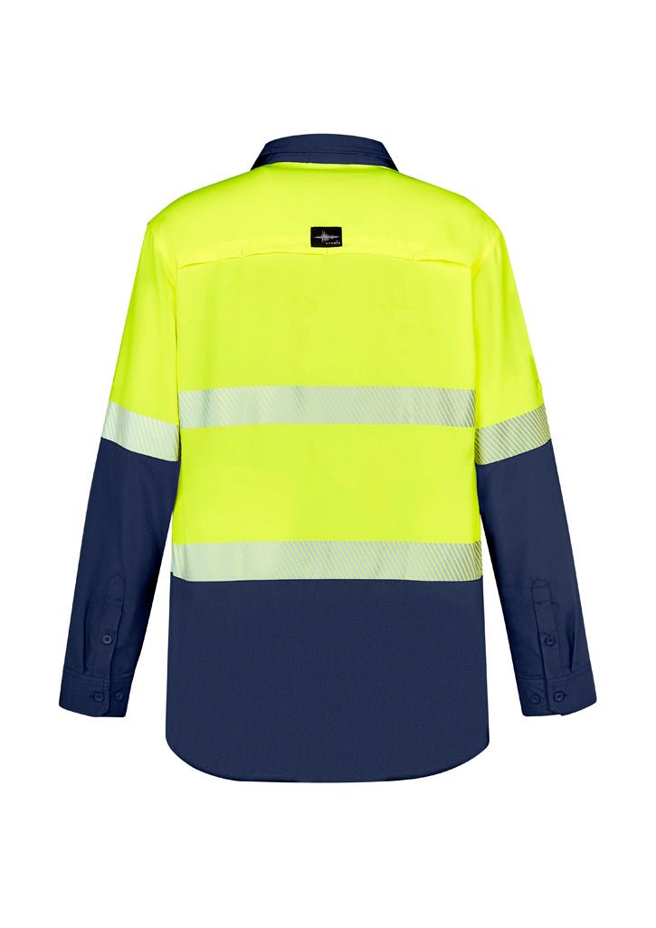 Syzmik Mens Hi Vis Outdoor Segmented Tape L/S Shirt ZW470 - WEARhouse
