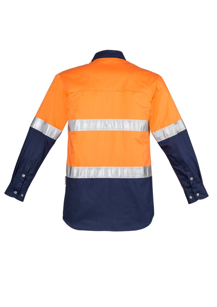 Syzmik Mens Hi Vis Spliced Industrial Shirt - Hoop Taped ZW123 - WEARhouse