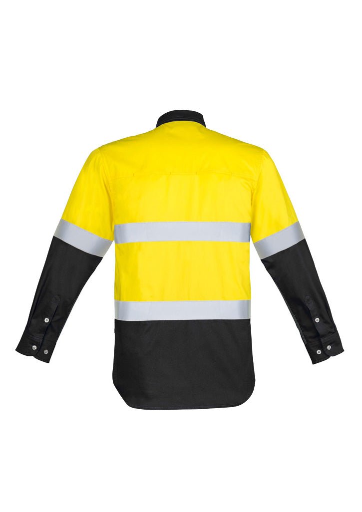 Syzmik Mens Hi Vis Spliced Industrial Shirt - Hoop Taped ZW123 - WEARhouse