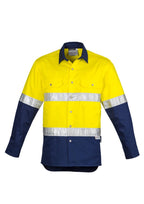 Syzmik Mens Hi Vis Spliced Industrial Shirt - Hoop Taped ZW123 - WEARhouse