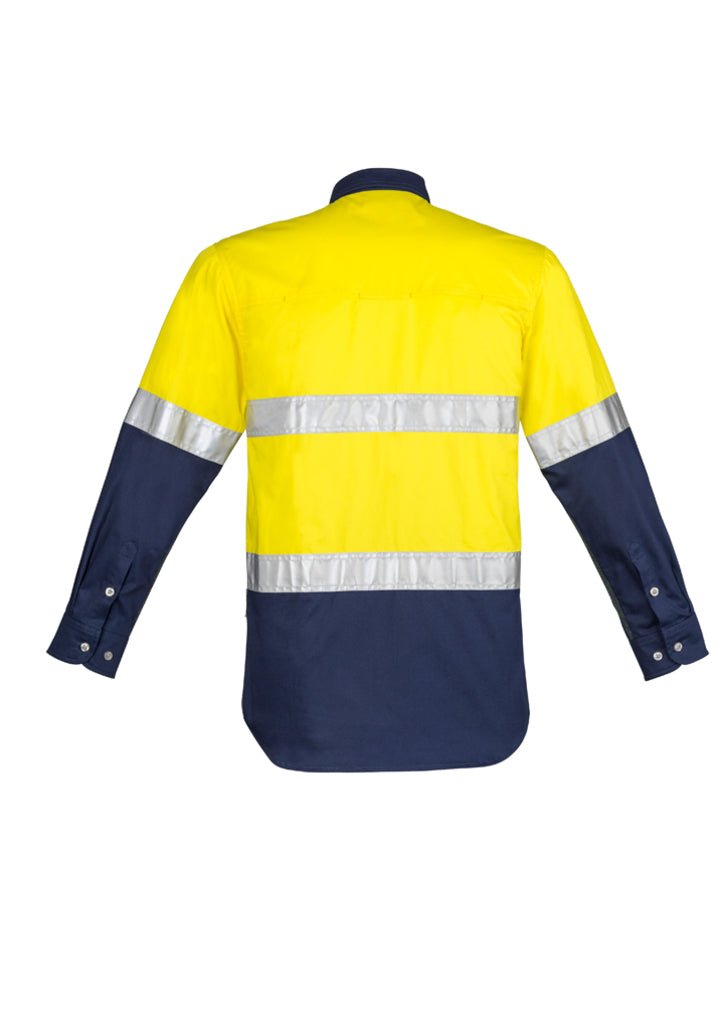 Syzmik Mens Hi Vis Spliced Industrial Shirt - Hoop Taped ZW123 - WEARhouse