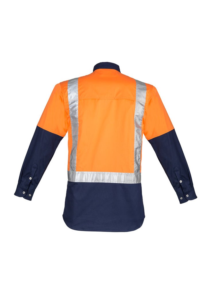 Syzmik Mens Hi Vis Spliced Industrial Shirt - Shoulder Taped ZW124 - WEARhouse