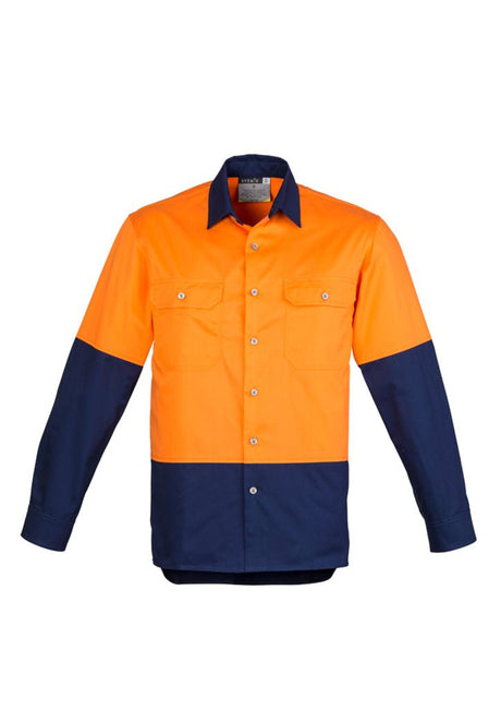 Syzmik Mens Hi Vis Spliced Industrial Shirt ZW122 - WEARhouse