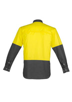 Syzmik Mens Hi Vis Spliced Industrial Shirt ZW122 - WEARhouse