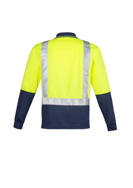 Syzmik Mens Hi Vis Spliced Polo - Long Sleeve Shoulder Taped ZH234 - WEARhouse