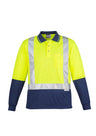 Syzmik Mens Hi Vis Spliced Polo - Long Sleeve Shoulder Taped ZH234 - WEARhouse