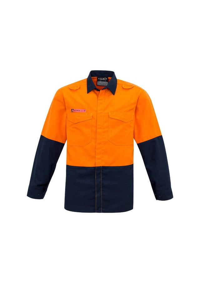 Syzmik Mens Hi Vis Spliced Shirt ZW138 - WEARhouse