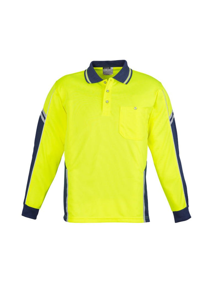 Syzmik Mens Hi Vis Squad L/S Polo ZH238 - WEARhouse