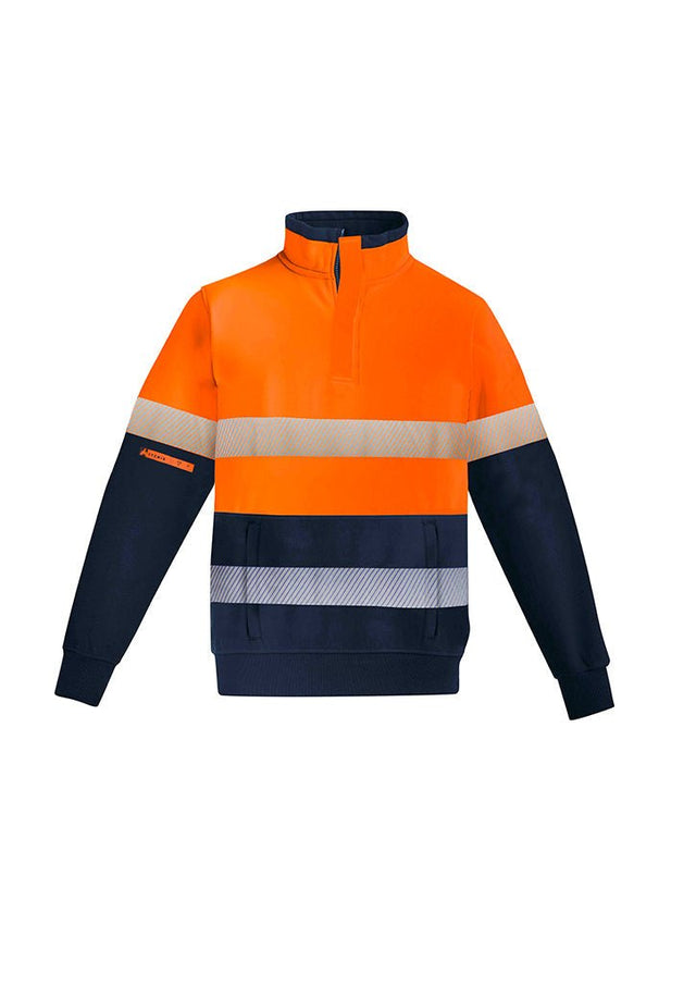 Syzmik Mens Orange Flame HRC 2 Hoop Taped 1/4 Zip Brushed Fleece ZT150 - WEARhouse