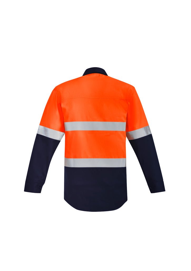 Syzmik Mens Orange Flame HRC 2 Hoop Taped Closed Front Spliced Shirt ZW143 - WEARhouse