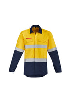 Syzmik Mens Orange Flame HRC 2 Hoop Taped Open Front Spliced Shirt ZW140 - WEARhouse