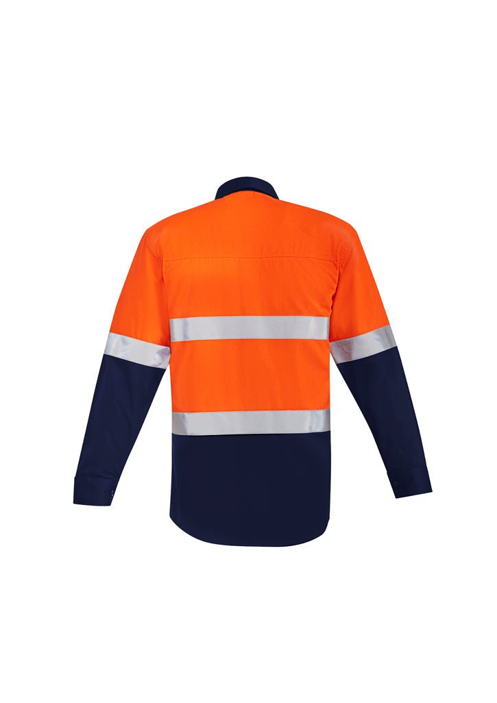 Syzmik Mens Orange Flame HRC 2 Hoop Taped Open Front Spliced Shirt ZW140 - WEARhouse