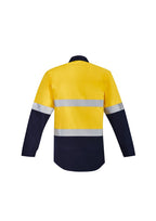 Syzmik Mens Orange Flame HRC 2 Hoop Taped Open Front Spliced Shirt ZW140 - WEARhouse