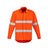 Syzmik Mens Orange Flame HRC 2 Hoop Taped Open Front Spliced Shirt ZW145 - WEARhouse