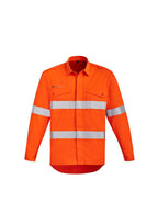 Syzmik Mens Orange Flame HRC 2 Hoop Taped Open Front Spliced Shirt ZW145 - WEARhouse