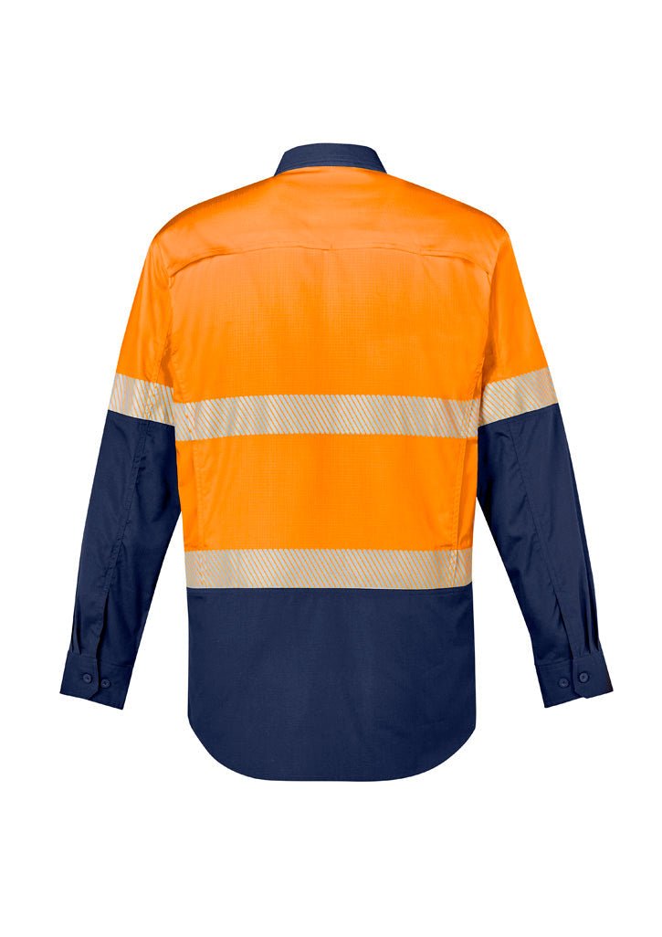 Syzmik Mens Rugged Cooling Hi Vis Segmented Tape L/S Shirt ZW229 - WEARhouse