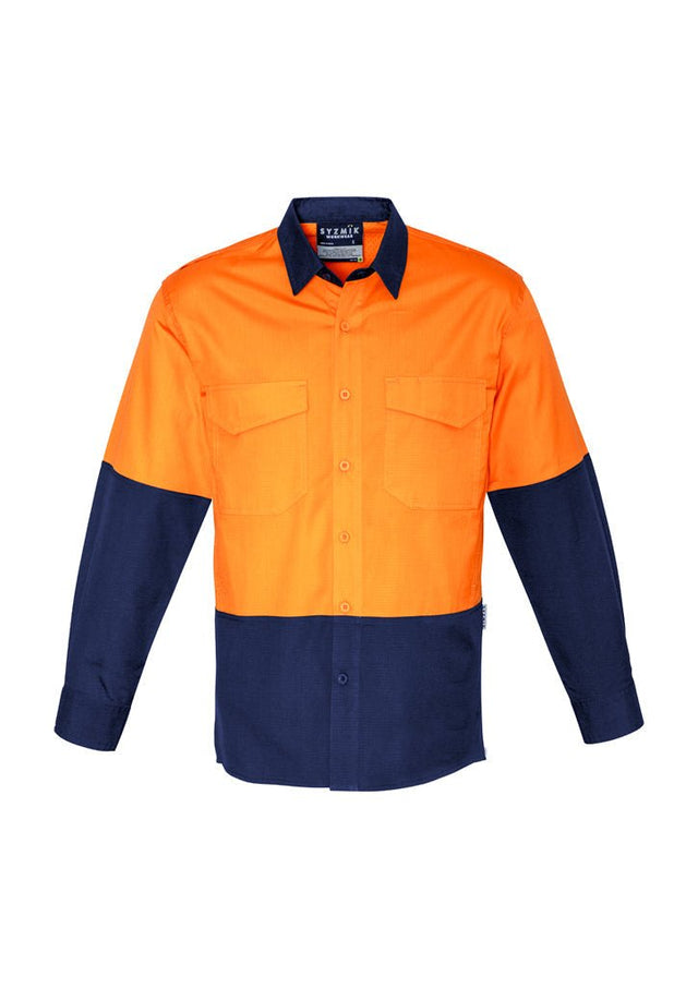 Syzmik Mens Rugged Cooling Hi Vis Spliced Shirt ZW128 - WEARhouse