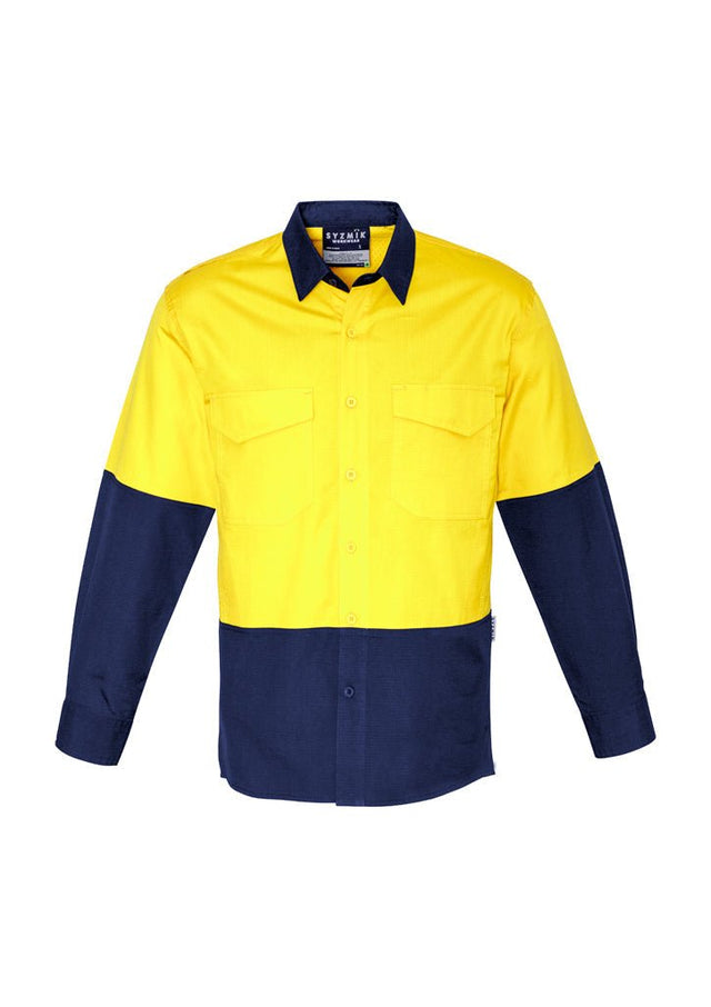 Syzmik Mens Rugged Cooling Hi Vis Spliced Shirt ZW128 - WEARhouse