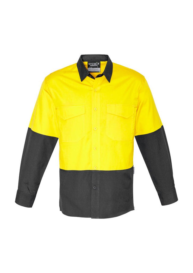 Syzmik Mens Rugged Cooling Hi Vis Spliced Shirt ZW128 - WEARhouse