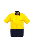 Syzmik Mens Rugged Cooling Hi Vis Spliced S/S Shirt ZW815 - WEARhouse