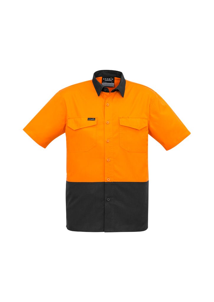 Syzmik Mens Rugged Cooling Hi Vis Spliced S/S Shirt ZW815 - WEARhouse