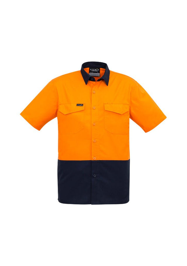 Syzmik Mens Rugged Cooling Hi Vis Spliced S/S Shirt ZW815 - WEARhouse