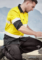 Syzmik Mens Rugged Cooling Taped Hi Vis Spliced Shirt ZW129 - WEARhouse